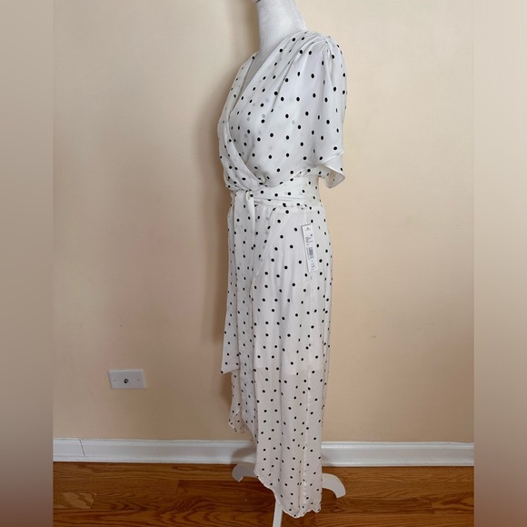 ALICE + OLIVIA Darva Polka Dot Faux Wrap Dress - Picture 6 of 11